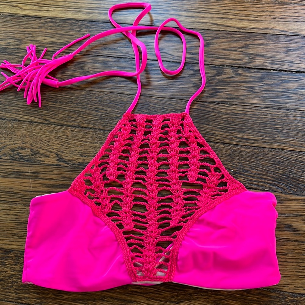 Bathing suit top hot pink ACACIA SWIMWEAR